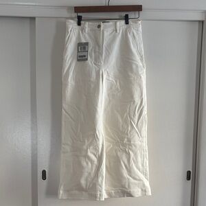 Everlane White Wide Leg Flare Jeans